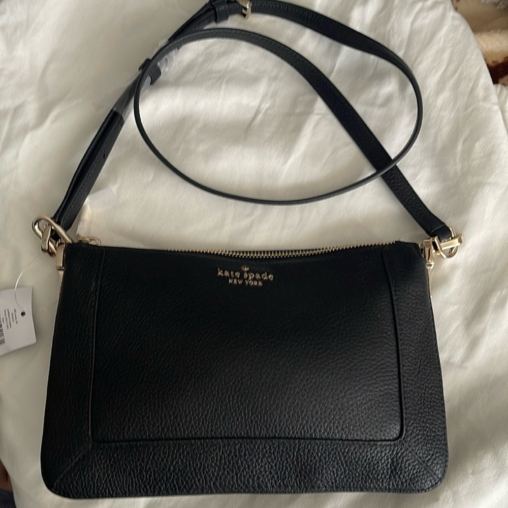 🔥Sale Kate Spade Black Crossbody Bag Sleek Design Everyday Use